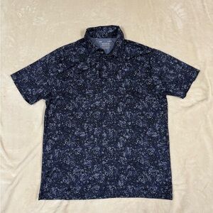 Under Armour The Playoff Polo Men's Dark Blue Patterned golf shirt, Large
